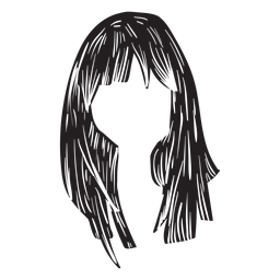 Icono de cabello de mujer Diseño PNG