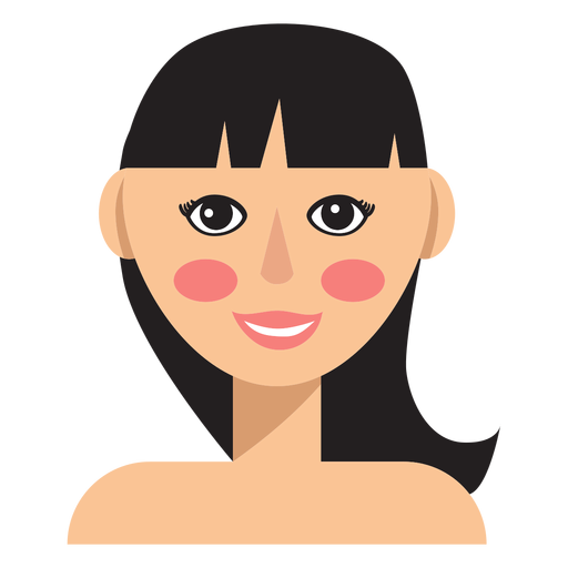 Mujer estilo de pelo avatar Diseño PNG