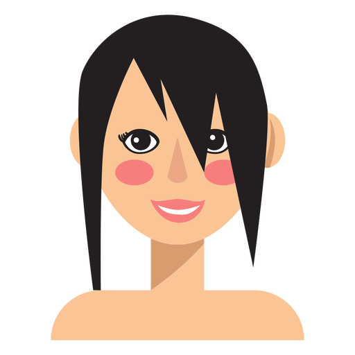 Woman hairstyle avatar PNG Design