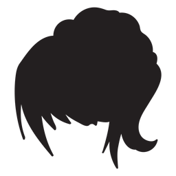 Mujer cola de caballo pelo plano Diseño PNG