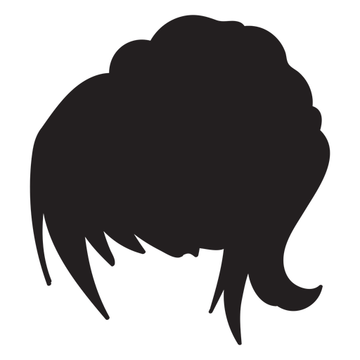 Cabelo de rabo de cavalo mulher plana Desenho PNG