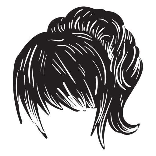 Icono de pelo de cola de caballo de mujer Diseño PNG