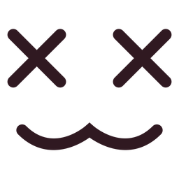 Dise o PNG Y SVG De Emoticon De Ojos X Cara Plana Para Camisetas