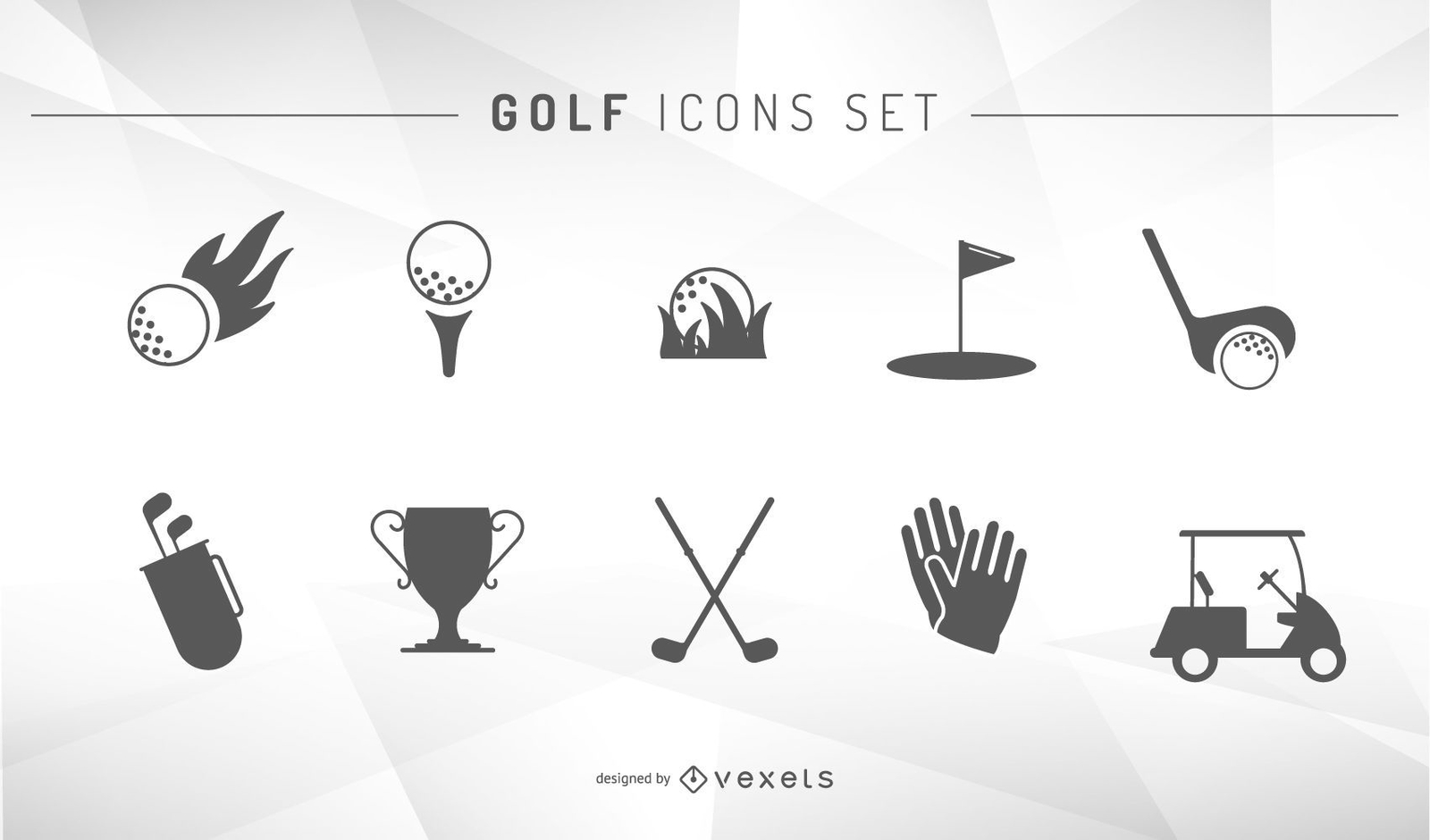 Conjunto de iconos de golf