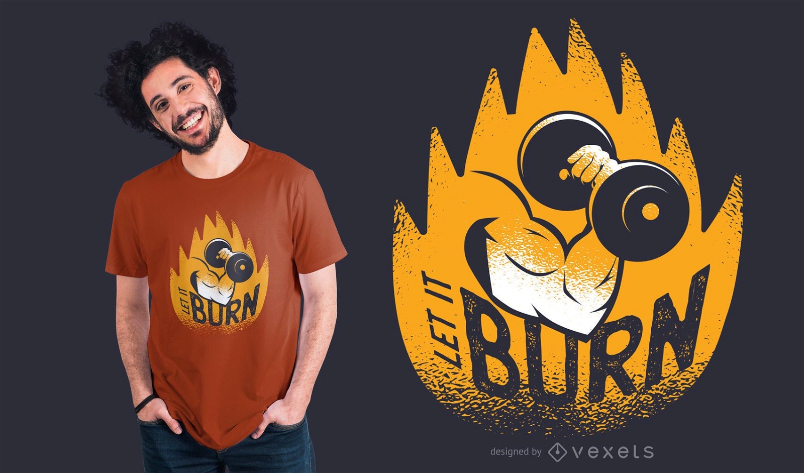 Lassen Sie es brennen T-Shirt Design