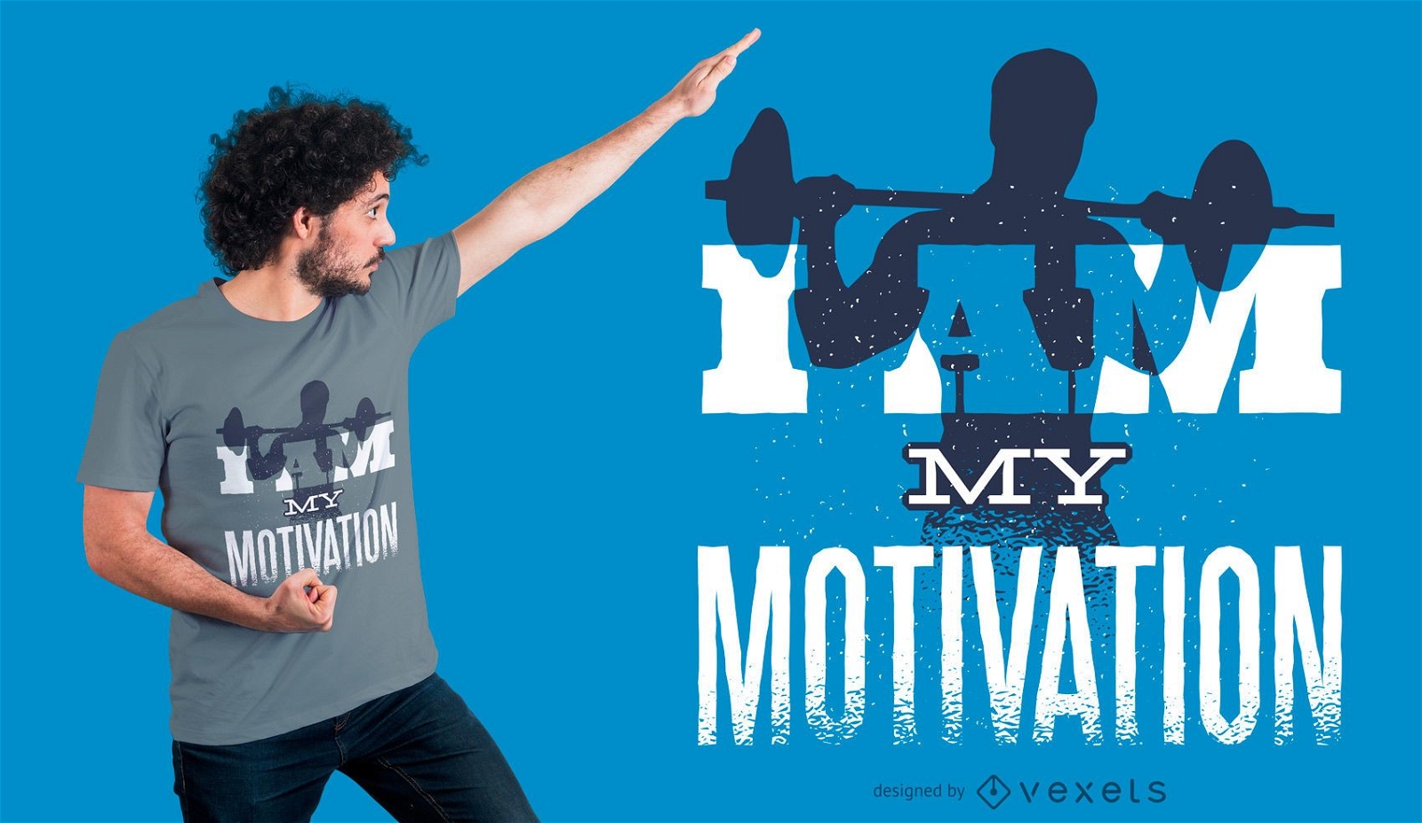 Design de camisetas motivacionais de fitness