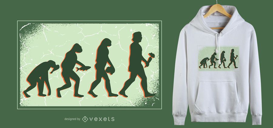 Diseño de camiseta Vegan Evolution Diseño de camiseta Vegan Evolution