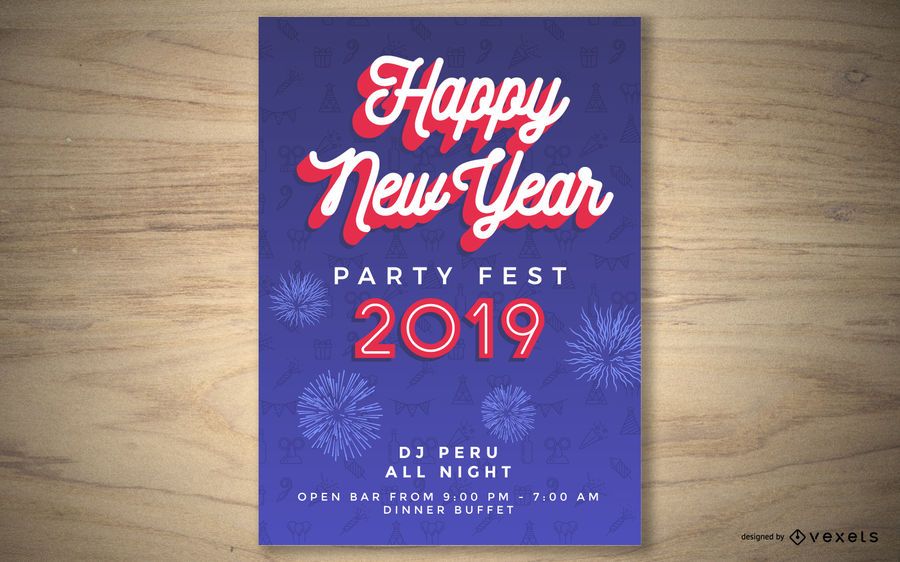 New Year Party Poster Design New Year Party Poster Design