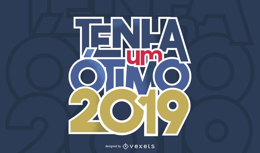 Diseño de saludo de año nuevo portugués Diseño de saludo de año nuevo portugués