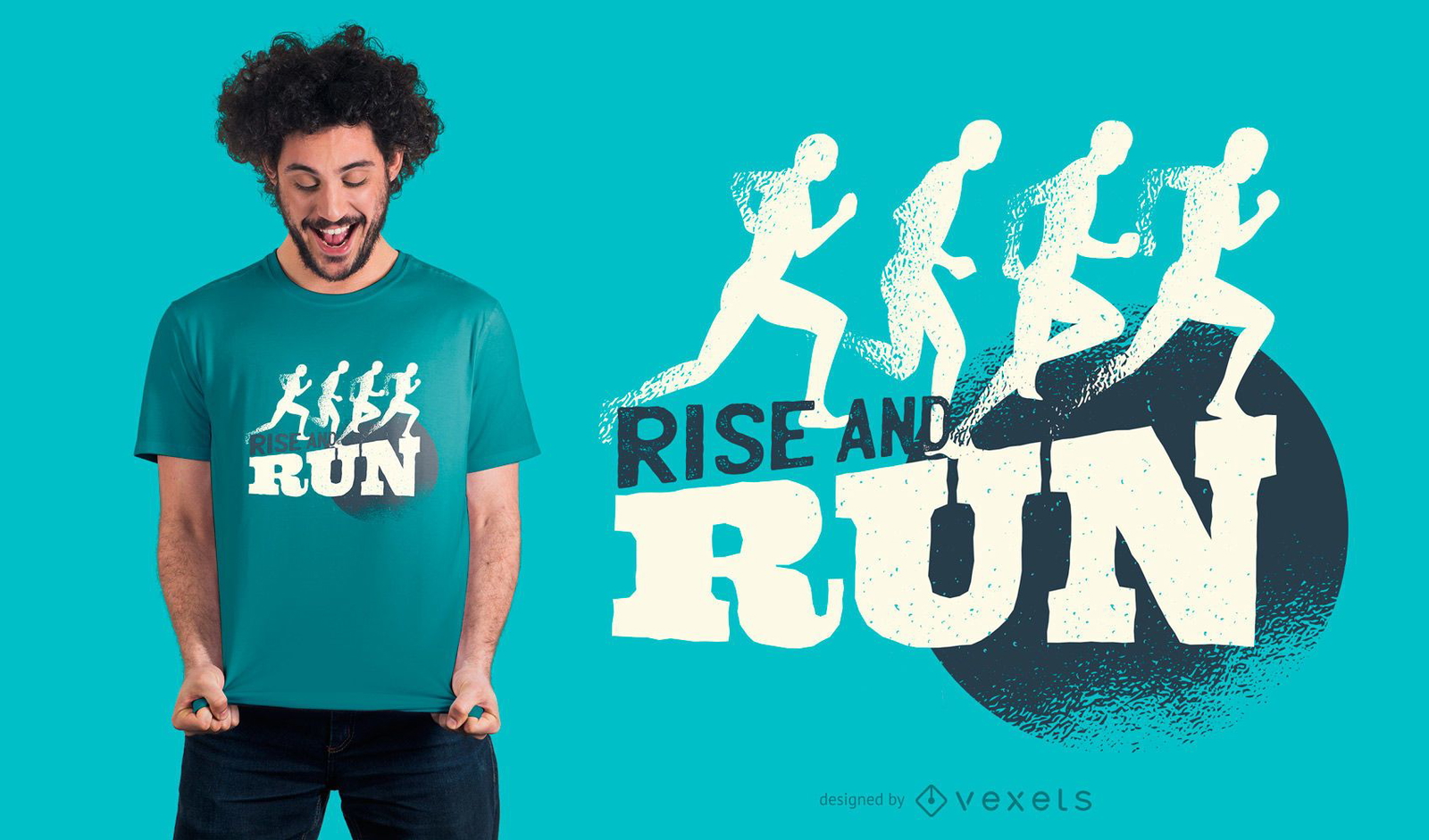 Design de camisetas Rise and Run