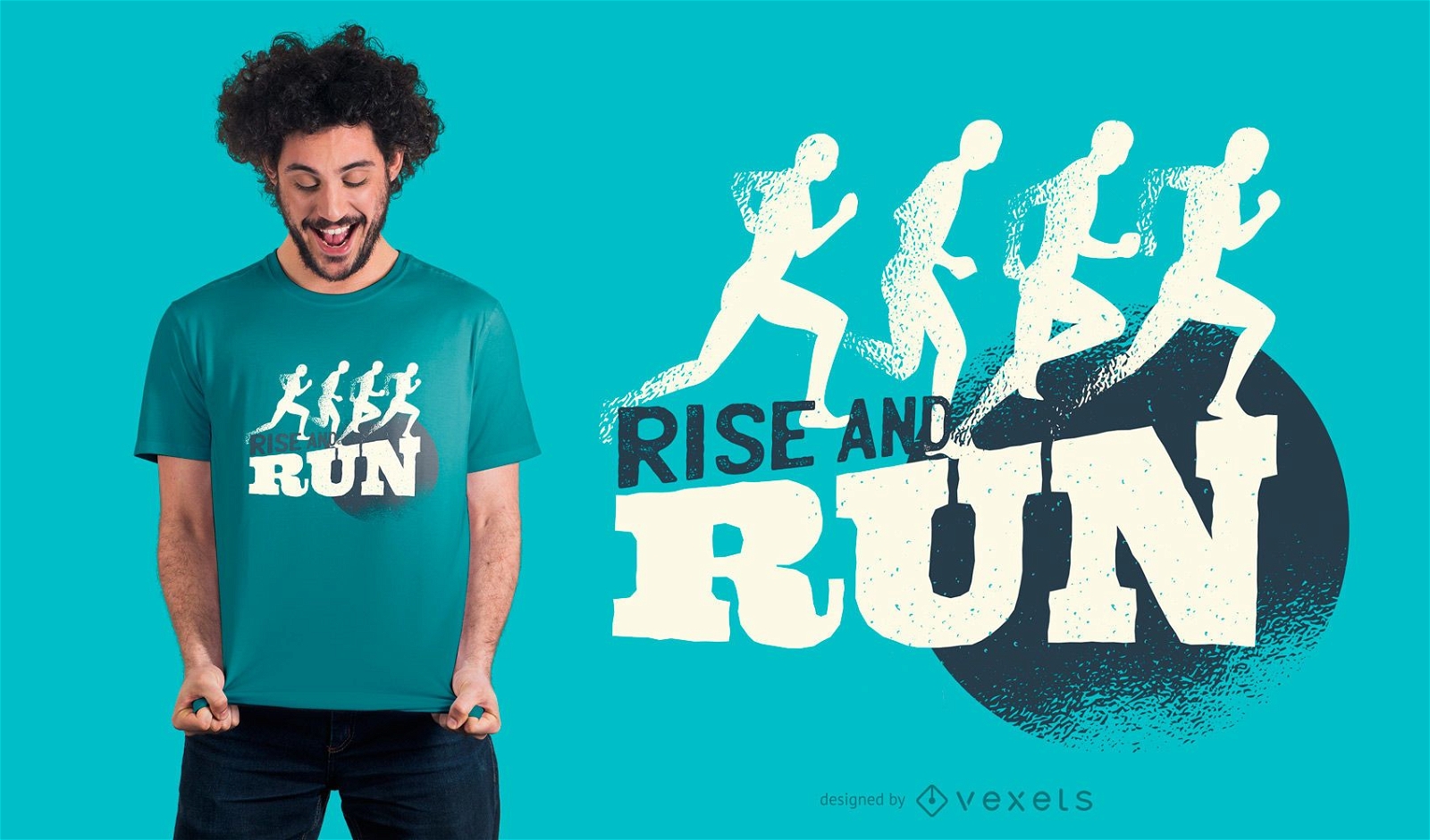 Rise and Run T-shirt Design 