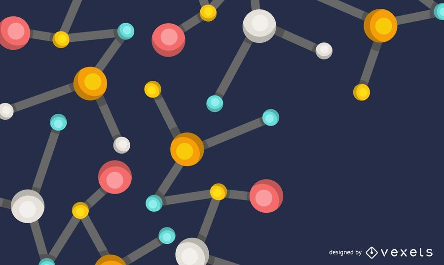 Colored Molecules Background Colored Molecules Background