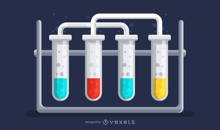 Scientific Test Tubes Illustration Scientific Test Tubes Illustration