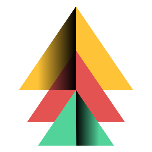 Apex pyramid triangle 3d flat PNG Design