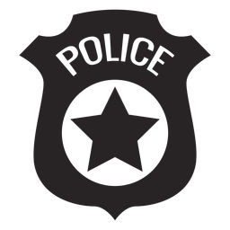 Silhueta de crachá policial Desenho PNG