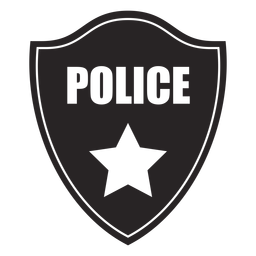 Insignia policía estrella silueta Diseño PNG
