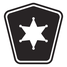 Insignia estrella silueta policia Insignia estrella silueta policia
