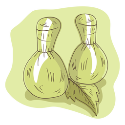 Bag aroma herb leaf illustration PNG Design