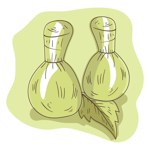 Bag aroma herb leaf illustration
