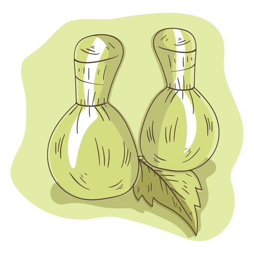 Ilustra??o de folha de ervas com aroma de bolsa Desenho PNG