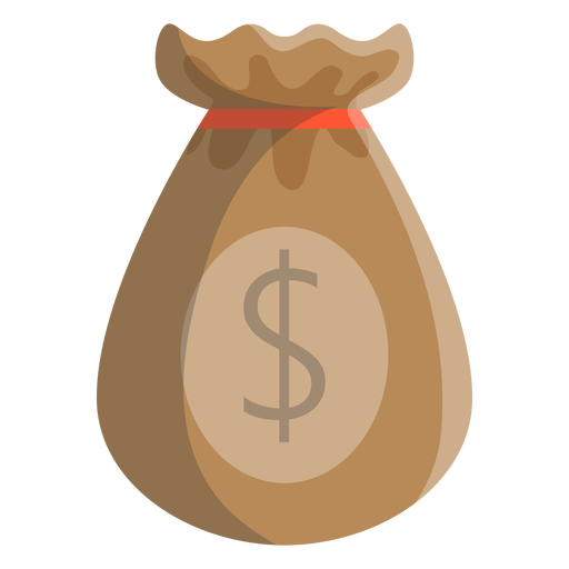 Ilustración de bolsa dólar Diseño PNG