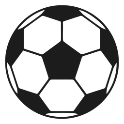 Ball football pentagon silhouette PNG Design Transparent PNG