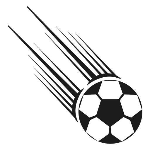 Ball football shot silhouette PNG Design