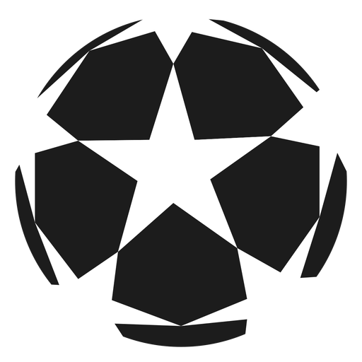 Pelota de fútbol estrella silueta - Descargar PNG/SVG ...