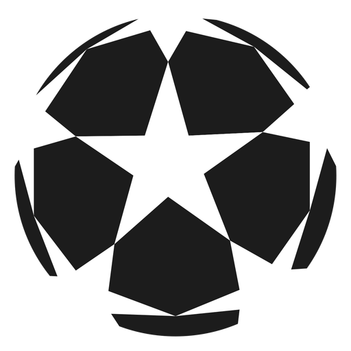 Silueta de estrella de fútbol bola Diseño PNG
