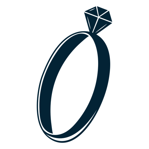 Blue ring silhouette PNG Design