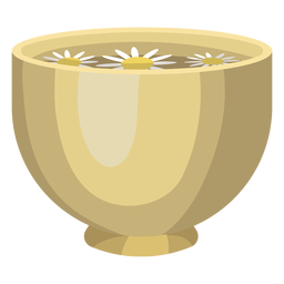 Ilustración de manzanilla de agua de cuenco Diseño PNG
