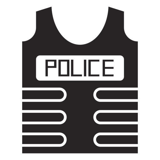 Bullet proof vest flak jacket silhouette PNG Design