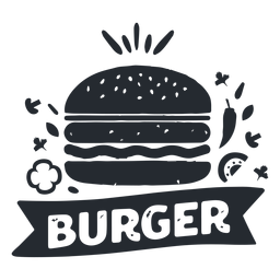 Burger Food Logo Logo Silhouette PNG-Design