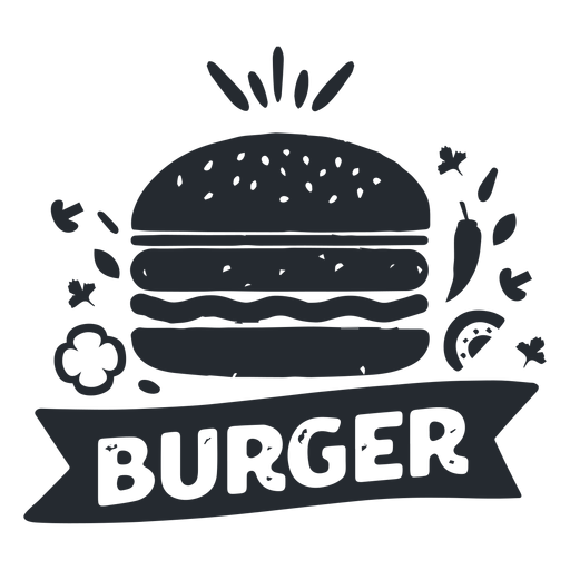 Burger Food Logo Logo Silhouette PNG-Design