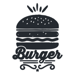 Silhueta do logotipo da comida do hambúrguer Transparent PNG