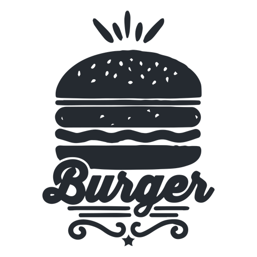 Burger Logo Lebensmittel Logo Silhouette PNG-Design