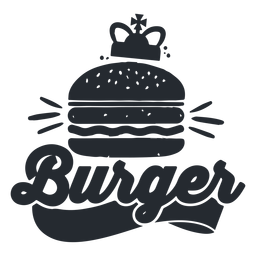 Silhueta do logotipo do Burger Desenho PNG