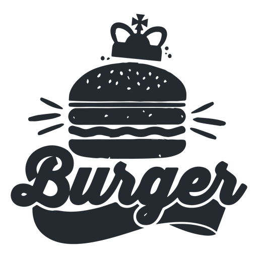 Burger Logo Silhouette PNG-Design