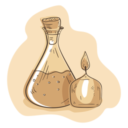 Ilustración de matraz de vela Diseño PNG