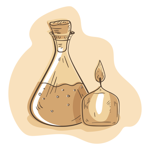 Candle flask illustration