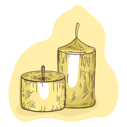 Candle illustration wax PNG Design