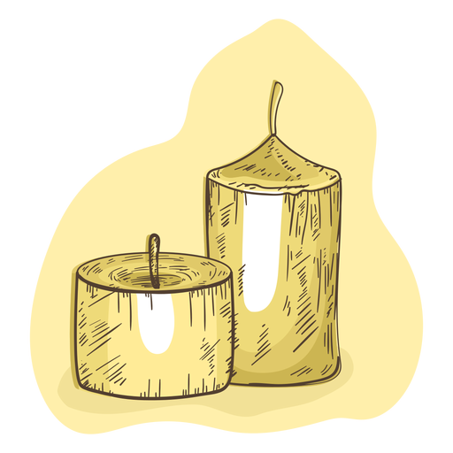 Candle illustration wax PNG Design