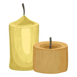 Candle pair illustration PNG Design