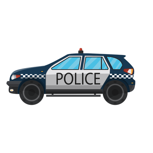 Car police bumper illustration