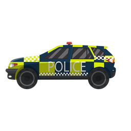 Car police checked illustration PNG Design