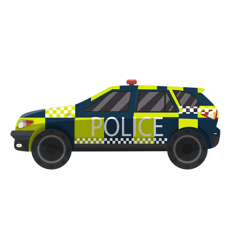 Car police checked illustration PNG Design