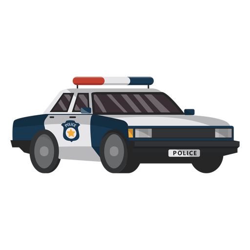 Car police emblem illustration PNG Design