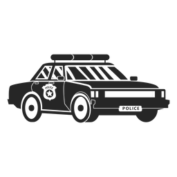 Car police emblem silhouette PNG Design