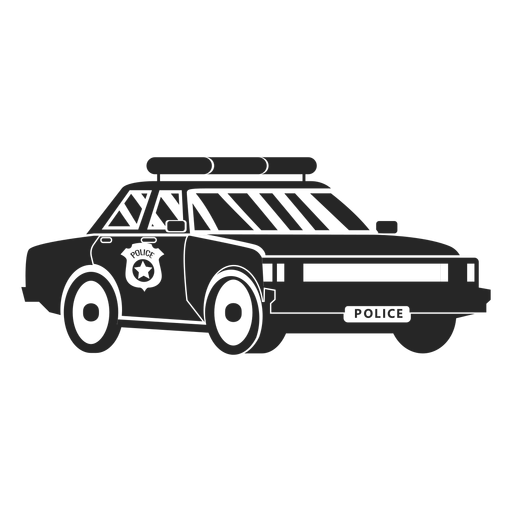 Car police emblem silhouette PNG Design