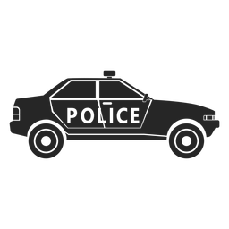 Silhueta do carro da polícia Desenho PNG